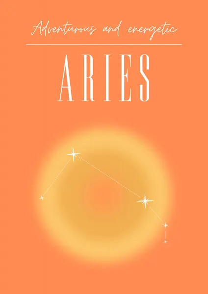 Energetic Aries Zodiac, wall art by Amélie