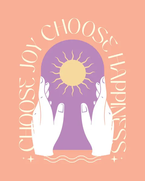 Choose Joy Happiness, wall art by KsanaKalpa