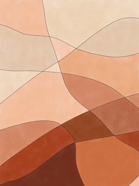 Warm Organic Curves, wall art by Elena Ristova