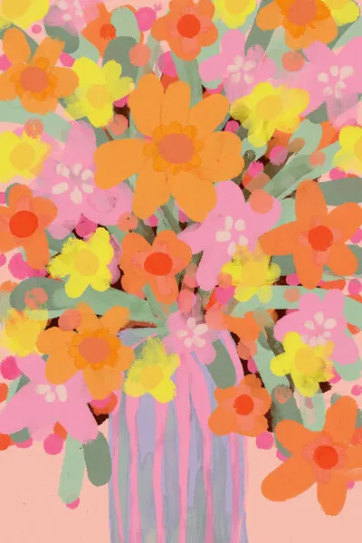 Vibrant Blossoms, wall art by Treechild