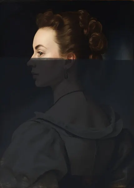 Elegant Dark Profile, wall art by The Art Concept