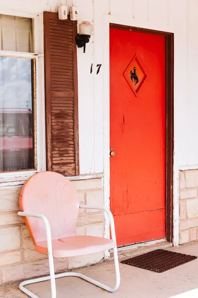 Retro Motel Entrance, wall art by Bethany Young