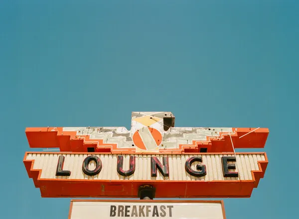 Vintage Roadside Lounge, wall art by Bethany Young