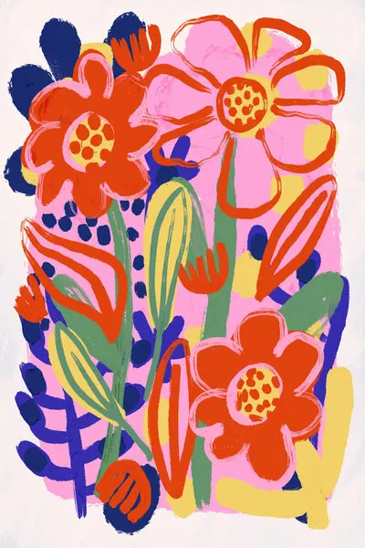 Floral Joyburst, wall art by Treechild