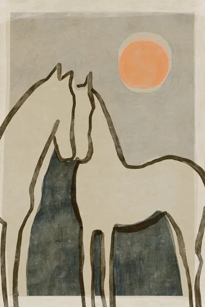 Equine Embrace, wall art by Treechild
