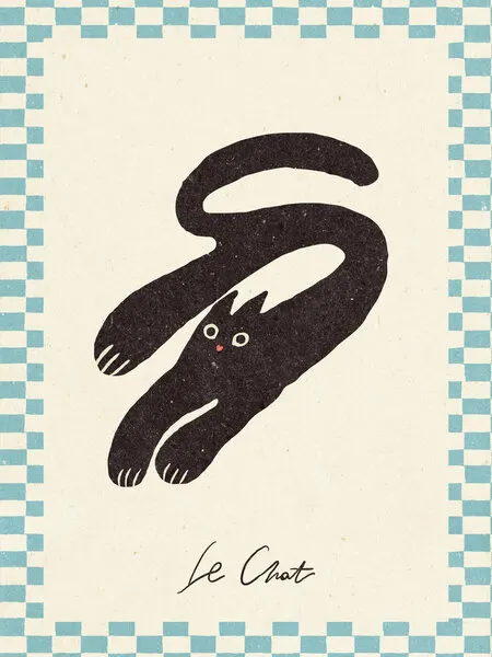 Le Chat, wall art by NKTN