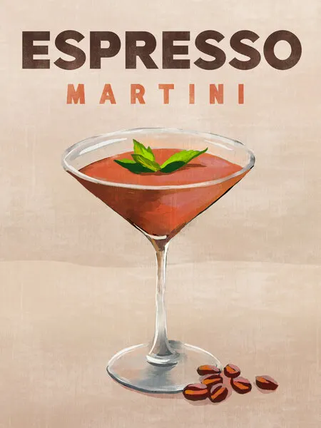 Espresso Martini Cocktail Bar Decor, wall art by The Whiskey Ginger