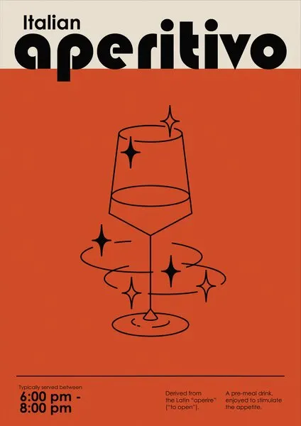 Sparkling Italian Aperitivo, wall art by Paulina Budka
