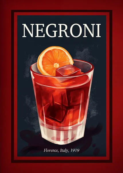 Vintage Florence Negroni, wall art by Andreas Magnusson