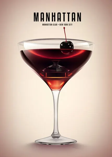 Classic Manhattan Cocktail, wall art by Andreas Magnusson