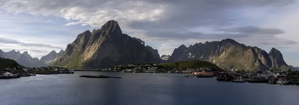 Norwegian Fjord Village, wall art by Christian Lindgren