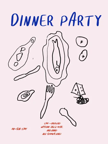 Minimalist Feast, wall art by Treechild
