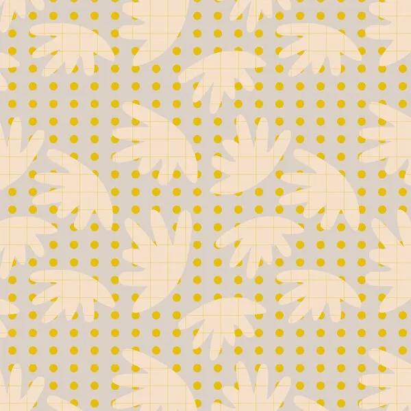 Yellow Organic Shapes Grid, wall art by Dina Dankers
