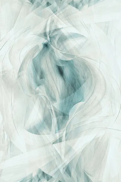 Ethereal Aqua Swirl, wall art by Christina Sillen