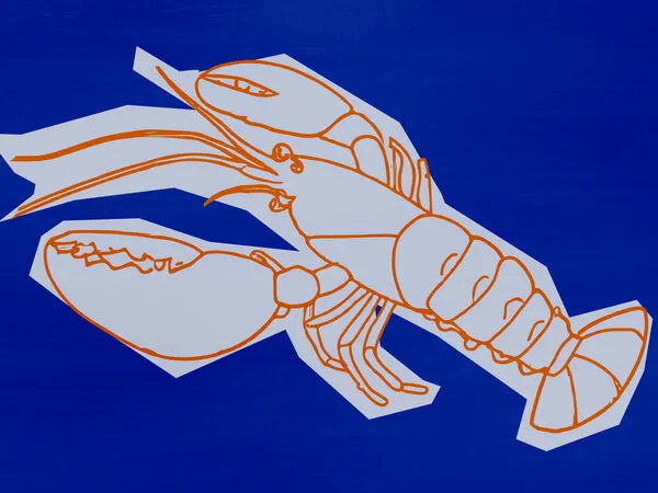 Lobster in Lines, wall art by Treechild