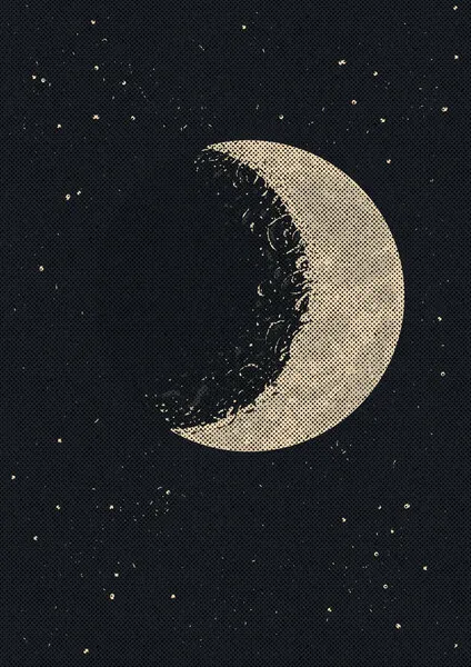 Starry Crescent Moon, wall art by Nicholas