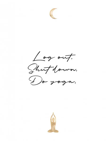 Log Out Do Yoga, wall art by Ohkimiko