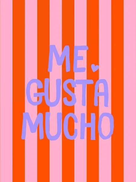 Me Gusta Mucho Stripes, wall art by Ohkimiko