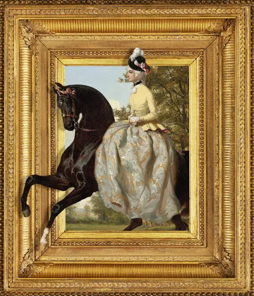 Lady on Rearing Horse, wall art by Marja van den Hurk