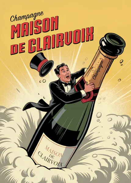 Dapper Champagne Burst, wall art by Andreas Magnusson