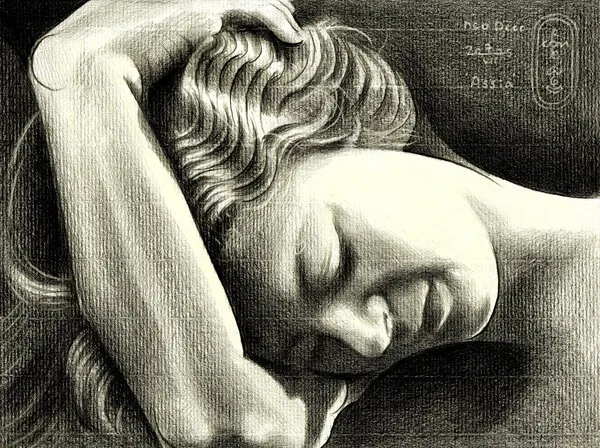 Peaceful Sleeping Woman, wall art by Corné Akkers