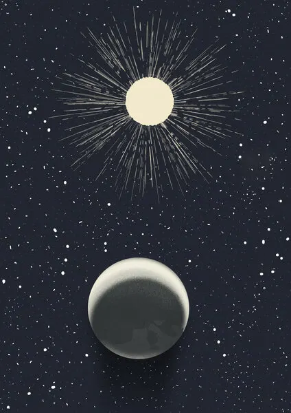 Celestial Sun Moon, wall art by Nicholas