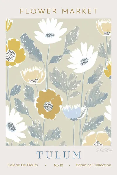 Soft Pastel Blooms, wall art by Bella Eve