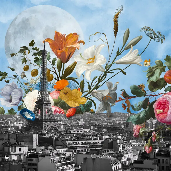 Eiffel Floral Dream, wall art by Marja van den Hurk