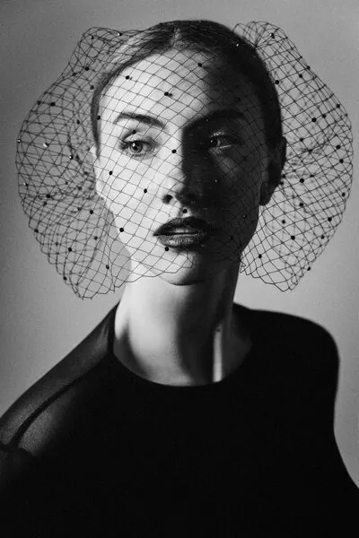 Elegant Veiled Gaze, wall art by Sima Bivolarska