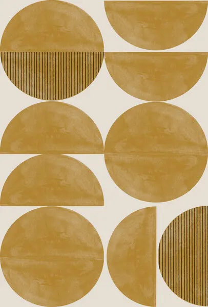 Golden Geometric Rhythm, wall art by THE MIUUS STUDIO