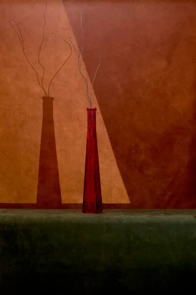 Red Vase Shadow Play, wall art by Brig Barkow