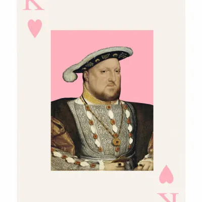 Pink King of Hearts, wall art by Talitha McQueen
