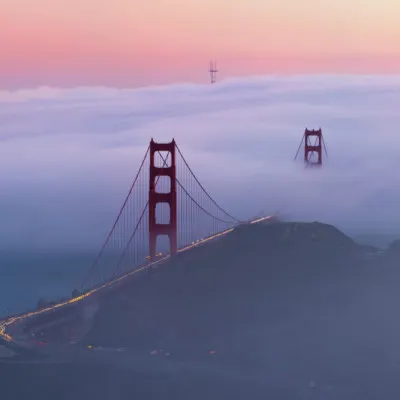 Golden Gate Twilight Fog, wall art by DonnaHom APA