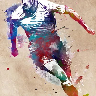 Dynamic Soccer Player, wall art by Justyna Jaszke