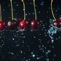 Fresh Cherry Splash, wall art by Dina Belenko