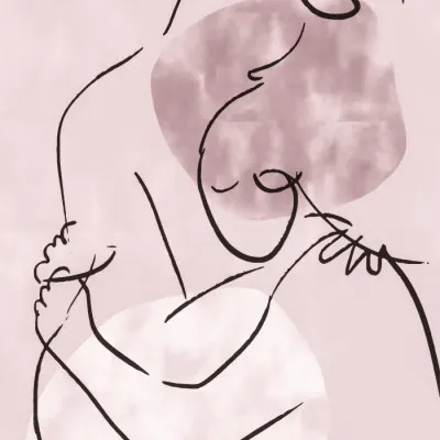 Feminine Soft Embrace, wall art by Pictufy Studio II
