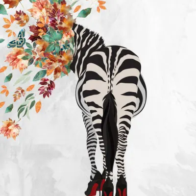 Autumn Zebra Fashion, wall art by Sarah Manovski