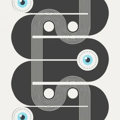 Geometric Eye Gaze, wall art by Little Dean