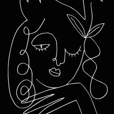 Elegant Swan Woman, wall art by Pictufy Studio II