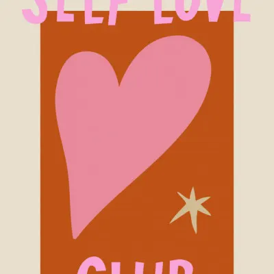 Self Love Club Heart, wall art by Talitha McQueen