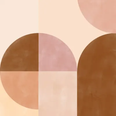 Warm Geometric Abstract, wall art by Elena Ristova