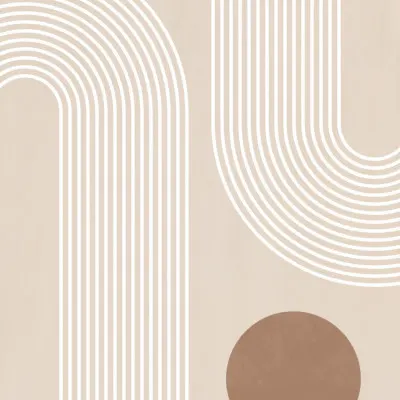 Geometric Arches And Circle, wall art by Elena Ristova