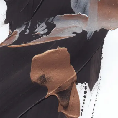Dynamic Brushstrokes in Brown and Copper, wall art by uplusmestudio
