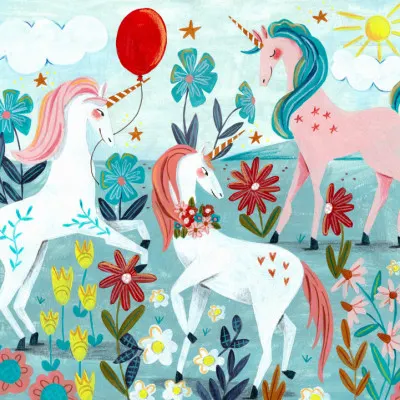 Unicorns, wall art by Caroline Bonne Müller