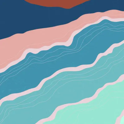 Minimalist Coastal Mountain View, wall art by jay stanley