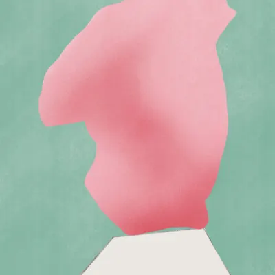 Pink Abstract Sculpture, wall art by Little Dean