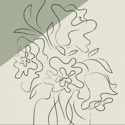 Modern Floral Vase, wall art by Pictufy Studio II