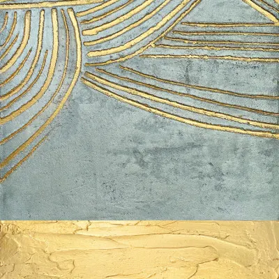 Textured Gold Waves, wall art by Alyson Storms