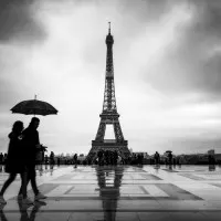 Eiffel Tower Rainy Reflection, wall art by Andrei Ionut Dascalu