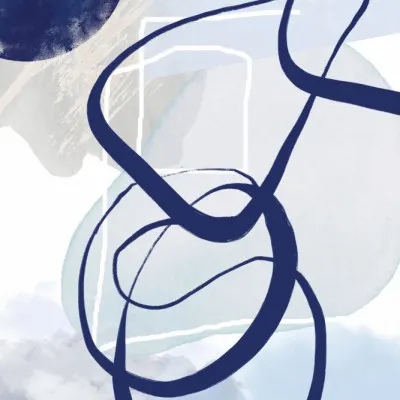 Lines of Blue-2, wall art by Sally Ann Moss